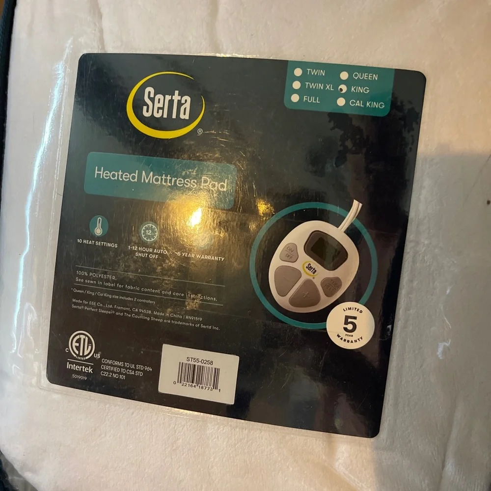 Serta electric heated mattress pad auto shut off